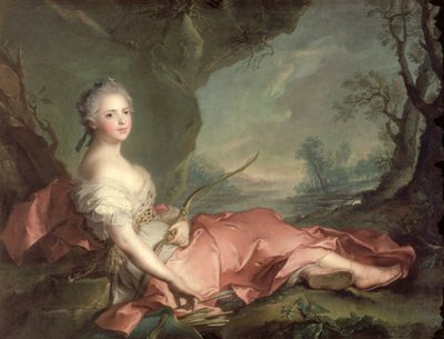 Portrait of Maria Adelaide of France, daughter of Louis XV dressed as Diana, 1745 by Jean Marc Nattier